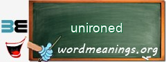 WordMeaning blackboard for unironed